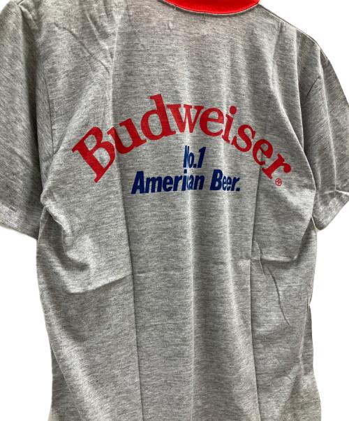 BUDWEISER（バドワイザー）BUDWEISER (バドワイザー) BUDWEISER　半袖カットソー グレー×レッド サイズ:不明の古着・服飾アイテム