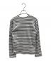 PLAY COMME des GARCONS (プレイコムデギャルソン) ボーダーカットソー ホワイト×ライトグレー サイズ:M：5000円