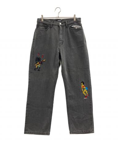中古・古着通販】X-LARGE (エクストララージ) デニムパンツ ブラック