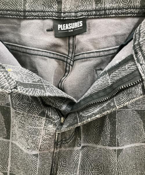 PLEASURES（プレジャーズ）PLEASURES (プレジャーズ) 総柄パンツ ブラック サイズ:W34の古着・服飾アイテム