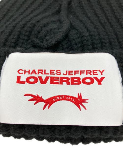 LOVERBOY（ラヴァーボーイ）LOVERBOY (ラヴァーボーイ) LOVERBOY　ニット帽 ブラックの古着・服飾アイテム