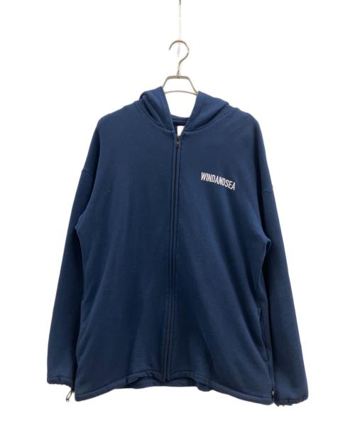WIND AND SEA（ウィンダンシー）WIND AND SEA (ウィンダンシー) WIND AND SEA　SEA BIG ZIP HOODIE ネイビー サイズ:Sの古着・服飾アイテム