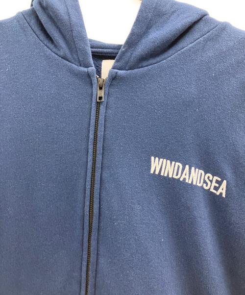 WIND AND SEA（ウィンダンシー）WIND AND SEA (ウィンダンシー) WIND AND SEA　SEA BIG ZIP HOODIE ネイビー サイズ:Sの古着・服飾アイテム