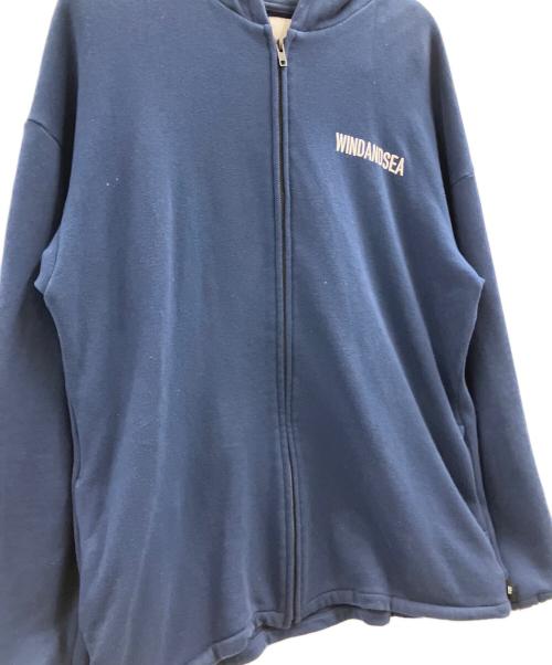 WIND AND SEA（ウィンダンシー）WIND AND SEA (ウィンダンシー) WIND AND SEA　SEA BIG ZIP HOODIE ネイビー サイズ:Sの古着・服飾アイテム
