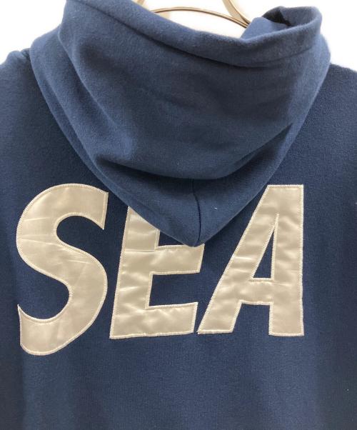 WIND AND SEA（ウィンダンシー）WIND AND SEA (ウィンダンシー) WIND AND SEA　SEA BIG ZIP HOODIE ネイビー サイズ:Sの古着・服飾アイテム