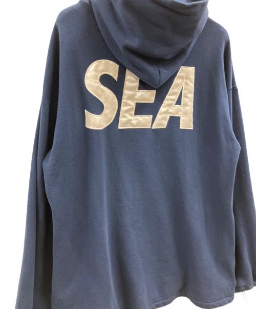 WIND AND SEA（ウィンダンシー）WIND AND SEA (ウィンダンシー) WIND AND SEA　SEA BIG ZIP HOODIE ネイビー サイズ:Sの古着・服飾アイテム