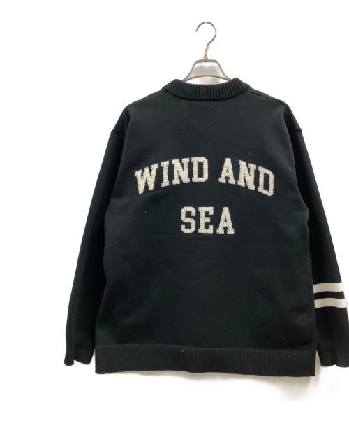 WIND AND SEA（ウィンダンシー）WIND AND SEA (ウィンダンシー) WIND AND SEA　厚手カーディガン ブラック サイズ:Lの古着・服飾アイテム