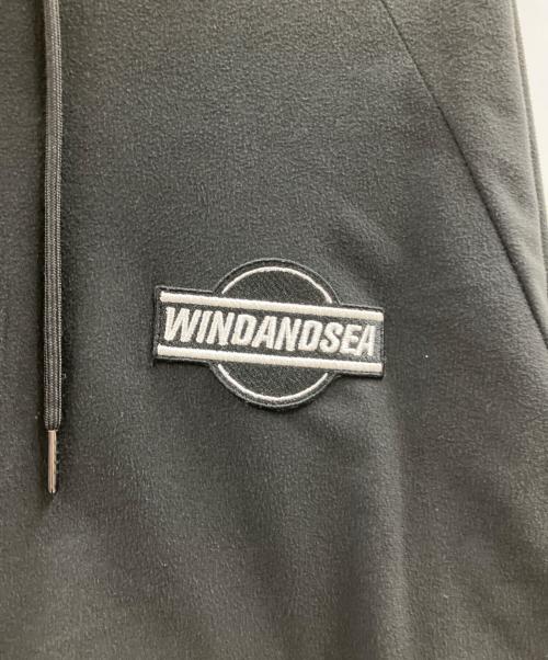 WIND AND SEA（ウィンダンシー）WIND AND SEA (ウィンダンシー) WIND AND SEA　FLEECE ZIP UP HOODED SHIRT ブラック サイズ:Lの古着・服飾アイテム