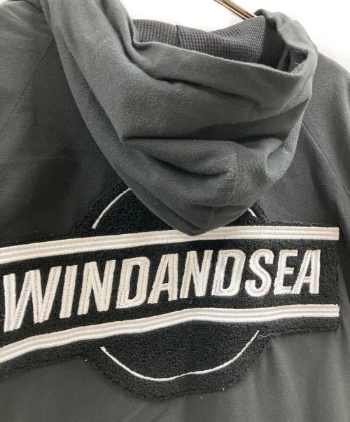 WIND AND SEA（ウィンダンシー）WIND AND SEA (ウィンダンシー) WIND AND SEA　FLEECE ZIP UP HOODED SHIRT ブラック サイズ:Lの古着・服飾アイテム