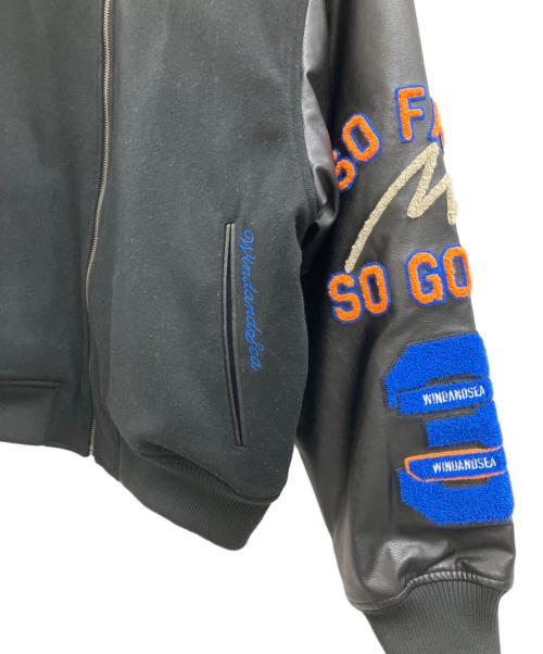 WIND AND SEA（ウィンダンシー）WIND AND SEA (ウィンダンシー) WIND AND SEA　Stadium Jacket ブラック サイズ:Mの古着・服飾アイテム