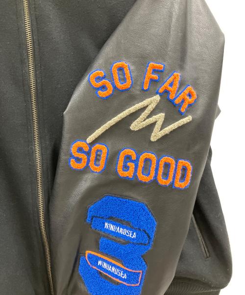 WIND AND SEA（ウィンダンシー）WIND AND SEA (ウィンダンシー) WIND AND SEA　Stadium Jacket ブラック サイズ:Mの古着・服飾アイテム