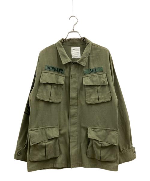 WIND AND SEA（ウィンダンシー）WIND AND SEA (ウィンダンシー) WIND AND SEA　Band Jungle Fatigue Jacket オリーブ サイズ:XLの古着・服飾アイテム