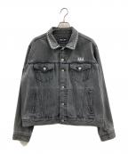 WIND AND SEAウィンダンシー）の古着「WIND AND SEA　STUDDED DENIM JACKET」｜チャコールグレー