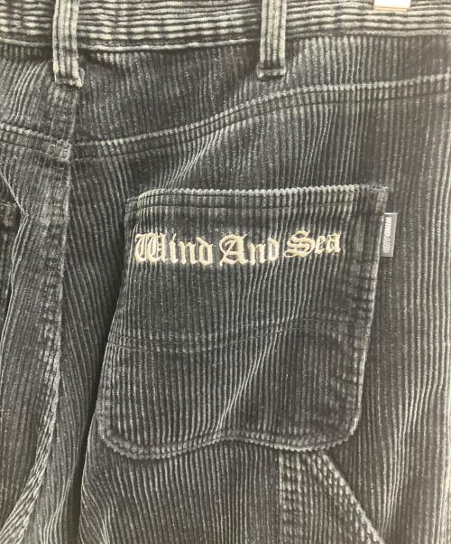 WIND AND SEA（ウィンダンシー）WIND AND SEA (ウィンダンシー) Wash Corduroy W Knee Pant ブラック サイズ:Mの古着・服飾アイテム