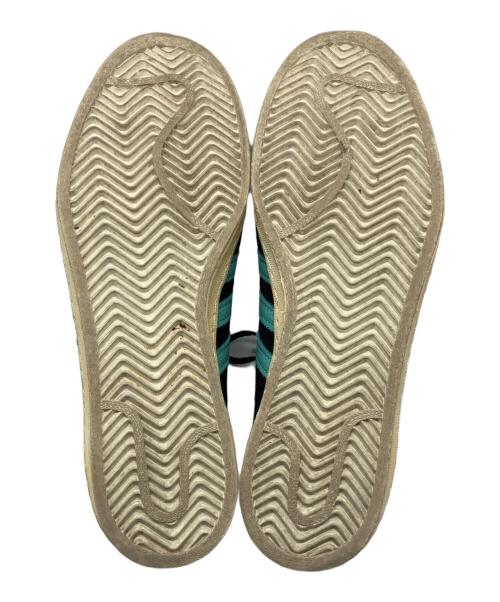 adidas（アディダス）adidas (アディダス) atmos (アトモス) WIND AND SEA (ウィンダンシー) CAMPUS 80s ブラック×ブルー サイズ:US9の古着・服飾アイテム