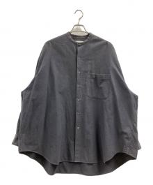 Graphpaper（グラフペーパー）の古着「Oxford Oversized Band Collar Shirt」｜グレー
