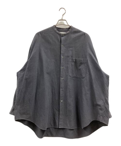 Graphpaper（グラフペーパー）Graphpaper (グラフペーパー) Oxford Oversized Band Collar Shirt グレー サイズ:FREEの古着・服飾アイテム