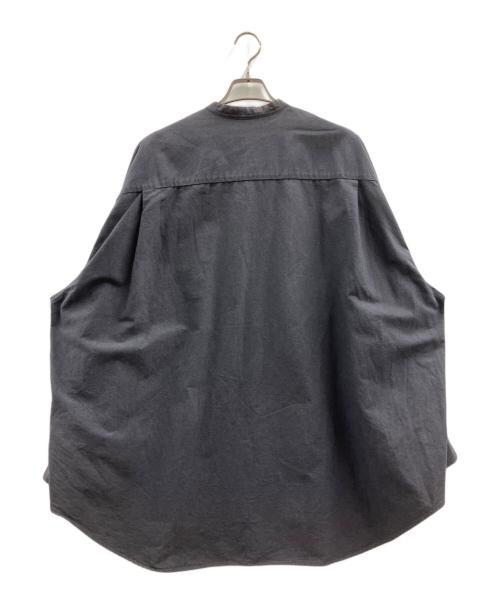 Graphpaper（グラフペーパー）Graphpaper (グラフペーパー) Oxford Oversized Band Collar Shirt グレー サイズ:FREEの古着・服飾アイテム