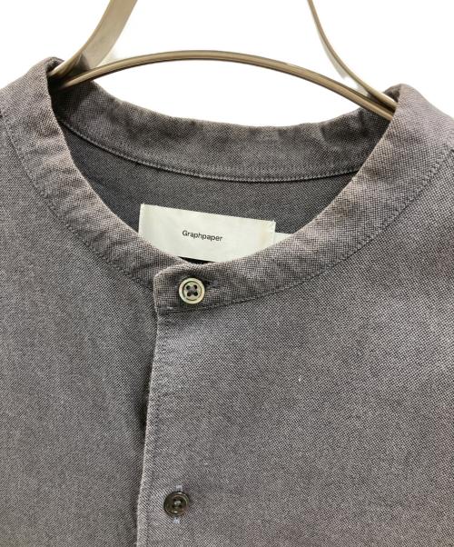 Graphpaper（グラフペーパー）Graphpaper (グラフペーパー) Oxford Oversized Band Collar Shirt グレー サイズ:FREEの古着・服飾アイテム