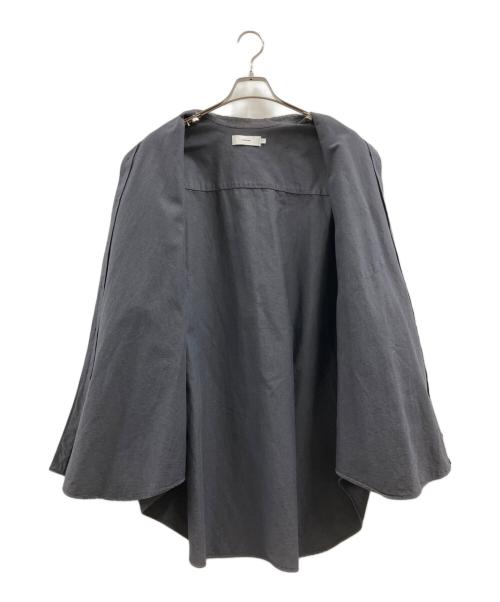 Graphpaper（グラフペーパー）Graphpaper (グラフペーパー) Oxford Oversized Band Collar Shirt グレー サイズ:FREEの古着・服飾アイテム