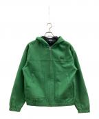 stussyステューシー）の古着「Canvas Work Jacket」｜グリーン
