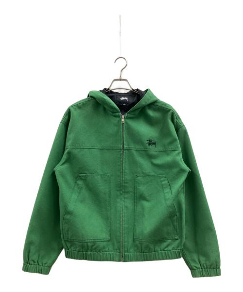 stussy（ステューシー）stussy (ステューシー) Canvas Work Jacket グリーン サイズ:Sの古着・服飾アイテム
