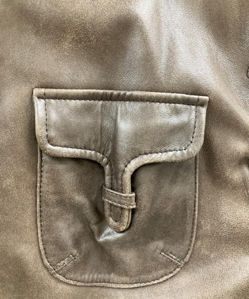 BURBERRY BLACK LABEL（バーバリーブラックレーベル）BURBERRY BLACK LABEL (バーバリーブラックレーベル) BURBERRY BLACK LABEL　レザージャケット ブラウン サイズ:Lの古着・服飾アイテム
