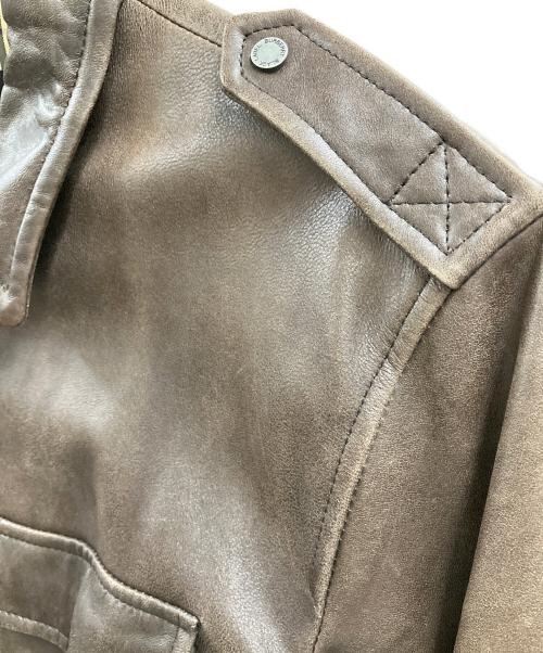 BURBERRY BLACK LABEL（バーバリーブラックレーベル）BURBERRY BLACK LABEL (バーバリーブラックレーベル) BURBERRY BLACK LABEL　レザージャケット ブラウン サイズ:Lの古着・服飾アイテム