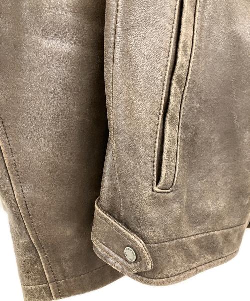 BURBERRY BLACK LABEL（バーバリーブラックレーベル）BURBERRY BLACK LABEL (バーバリーブラックレーベル) BURBERRY BLACK LABEL　レザージャケット ブラウン サイズ:Lの古着・服飾アイテム