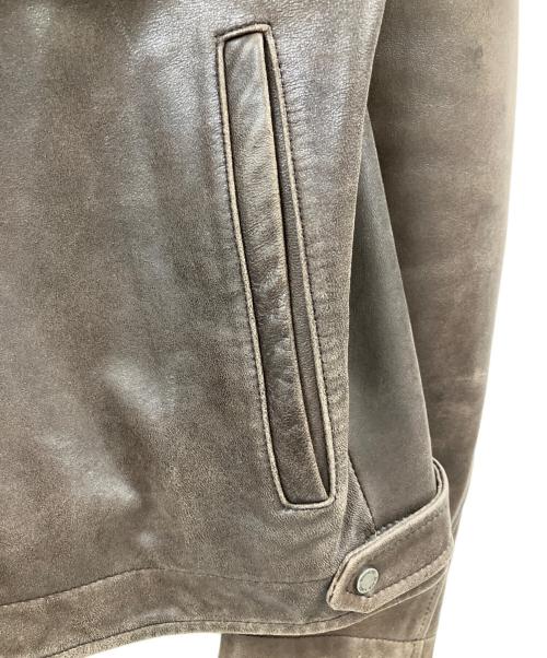 BURBERRY BLACK LABEL（バーバリーブラックレーベル）BURBERRY BLACK LABEL (バーバリーブラックレーベル) BURBERRY BLACK LABEL　レザージャケット ブラウン サイズ:Lの古着・服飾アイテム
