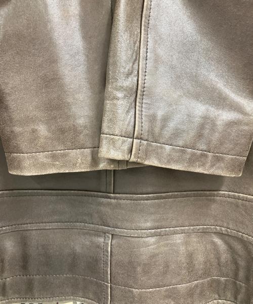 BURBERRY BLACK LABEL（バーバリーブラックレーベル）BURBERRY BLACK LABEL (バーバリーブラックレーベル) BURBERRY BLACK LABEL　レザージャケット ブラウン サイズ:Lの古着・服飾アイテム