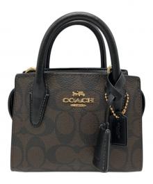 COACH（コーチ）の古着「COACH　アンドレア ミニ キャリーオール」｜ダークブラウン