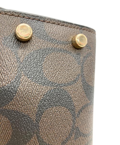 COACH（コーチ）COACH (コーチ) COACH　アンドレア ミニ キャリーオール ダークブラウンの古着・服飾アイテム