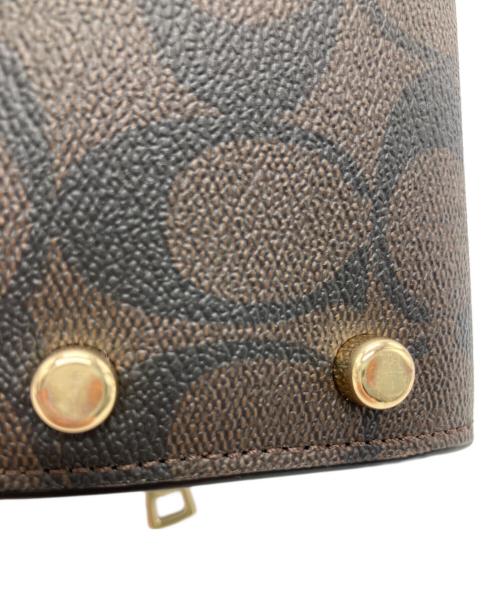 COACH（コーチ）COACH (コーチ) COACH　アンドレア ミニ キャリーオール ダークブラウンの古着・服飾アイテム