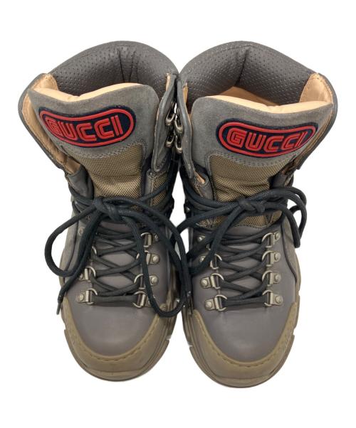 GUCCI（グッチ）GUCCI (グッチ) GUCCI　トレッキングブーツ カーキ×ベージュ サイズ:25.5ｃｍの古着・服飾アイテム