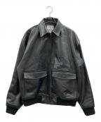 LFYTエルエフワイティー）の古着「LFYT　LEATHER EMBOSS JACKETレザージャケット」｜ブラック