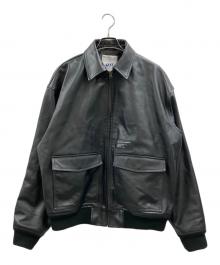 LFYT（エルエフワイティー）の古着「LFYT　LEATHER EMBOSS JACKETレザージャケット」｜ブラック
