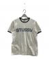 stussy（ステューシー）の古着「半袖Tシャツ」｜ホワイト×ネイビー