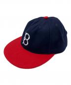 SULLIVANサリバン）の古着「SULLIVAN　COOPERSTOWN CAP　キャップ」｜ネイビー×レッド