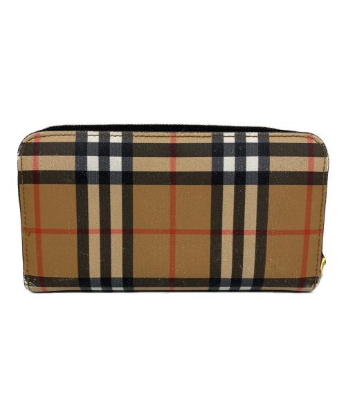 BURBERRY（バーバリー）BURBERRY (バーバリー) BURBERRY　ラウンドファスナー財布 ブラウンの古着・服飾アイテム
