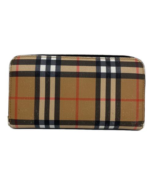 BURBERRY（バーバリー）BURBERRY (バーバリー) BURBERRY　ラウンドファスナー財布 ブラウンの古着・服飾アイテム