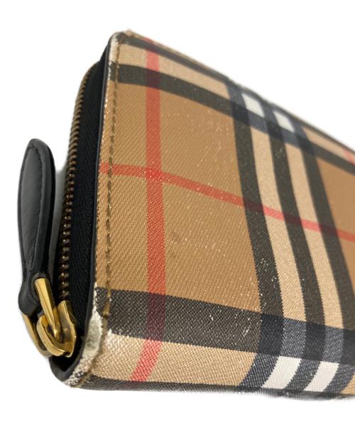 BURBERRY（バーバリー）BURBERRY (バーバリー) BURBERRY　ラウンドファスナー財布 ブラウンの古着・服飾アイテム