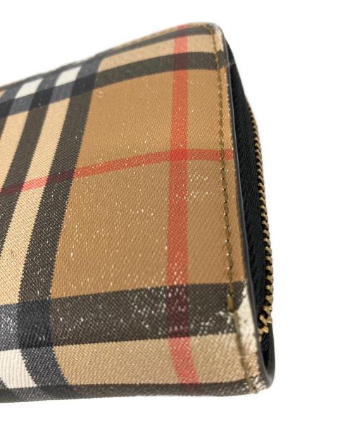 BURBERRY（バーバリー）BURBERRY (バーバリー) BURBERRY　ラウンドファスナー財布 ブラウンの古着・服飾アイテム