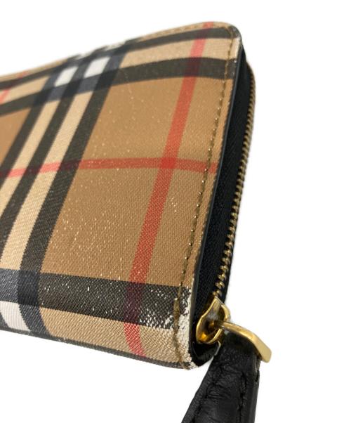 BURBERRY（バーバリー）BURBERRY (バーバリー) BURBERRY　ラウンドファスナー財布 ブラウンの古着・服飾アイテム