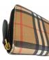 中古・古着 BURBERRY (バーバリー) BURBERRY　ラウンドファスナー財布 ブラウン：10000円