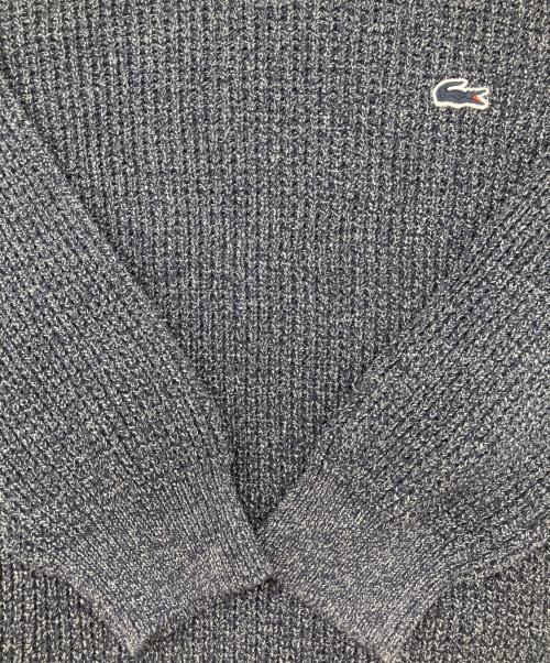 LACOSTE（ラコステ）LACOSTE (ラコステ) ヘザーカラーリングワッフルニット ネイビー サイズ:Mの古着・服飾アイテム