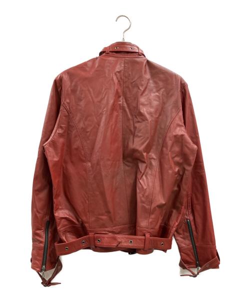 SCHAFFEN（シャッフェン）SCHAFFEN (シャッフェン) レザージャケット レッド サイズ:４の古着・服飾アイテム