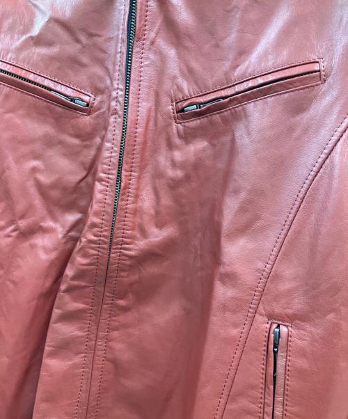 SCHAFFEN（シャッフェン）SCHAFFEN (シャッフェン) レザージャケット レッド サイズ:４の古着・服飾アイテム
