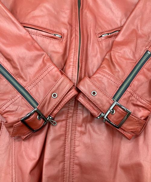 SCHAFFEN（シャッフェン）SCHAFFEN (シャッフェン) レザージャケット レッド サイズ:４の古着・服飾アイテム