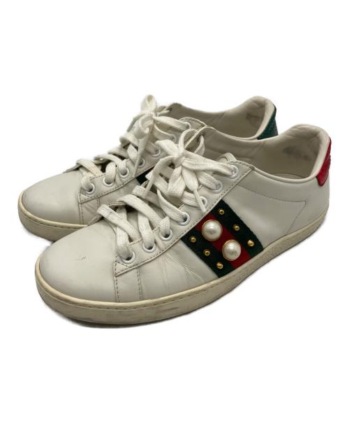 GUCCI（グッチ）GUCCI (グッチ) GUCCI　シェリーライン　スニーカー ホワイト サイズ:36の古着・服飾アイテム